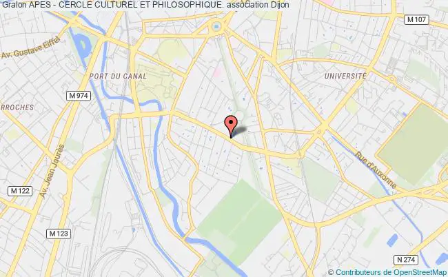 plan association Apes - Cercle Culturel Et Philosophique. Dijon