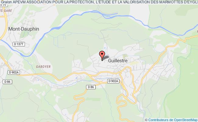 plan association Apevm Association Pour La Protection, L'Étude Et La Valorisation Des Marmottes D'eygliers - Mont-dauphin Guillestre