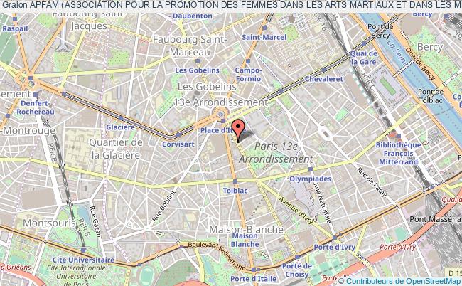 plan association Apfam (association Pour La Promotion Des Femmes Dans Les Arts Martiaux Et Dans Les MÉtiers De La SÉcuritÉ) Paris