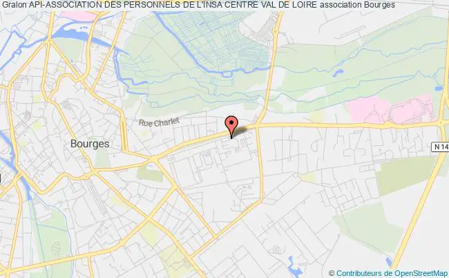 plan association Api-association Des Personnels De L'insa Centre Val De Loire Bourges cedex