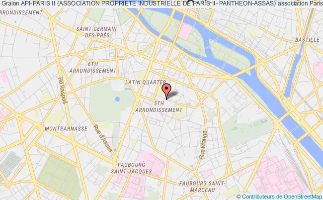 plan association Api-paris Ii (association Propriete Industrielle De Paris Ii- Pantheon-assas) Paris
