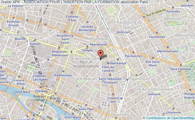 plan association Apif - Association Pour L'insertion Par La Formation Paris
