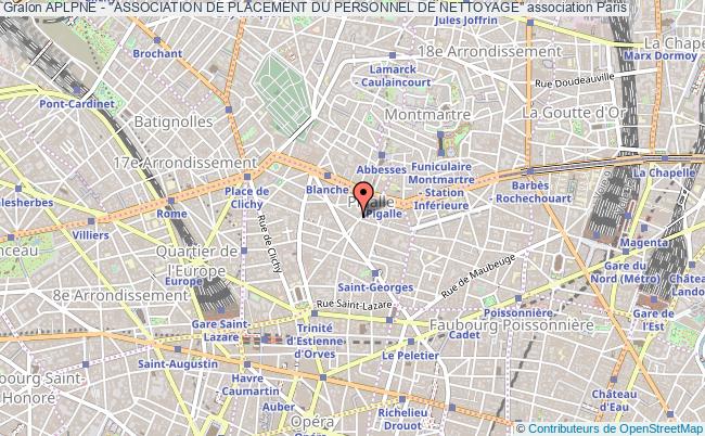 plan association Aplpne - "association De Placement Du Personnel De Nettoyage" Paris