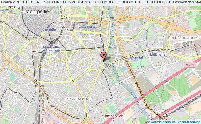 plan association Appel Des 34 - Pour Une Convergence Des Gauches Sociales Et Écologistes Montpellier