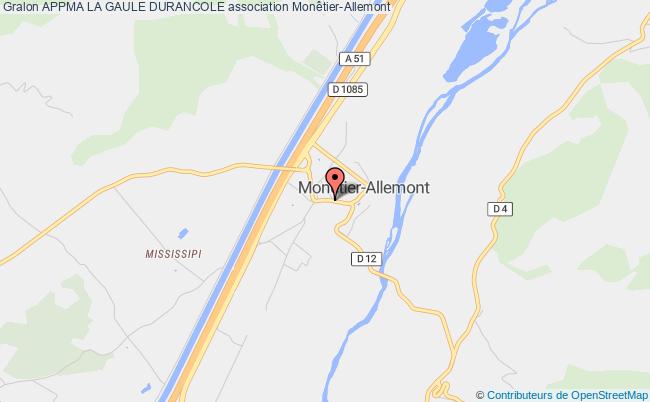 plan association Appma La Gaule Durancole Monêtier-Allemont