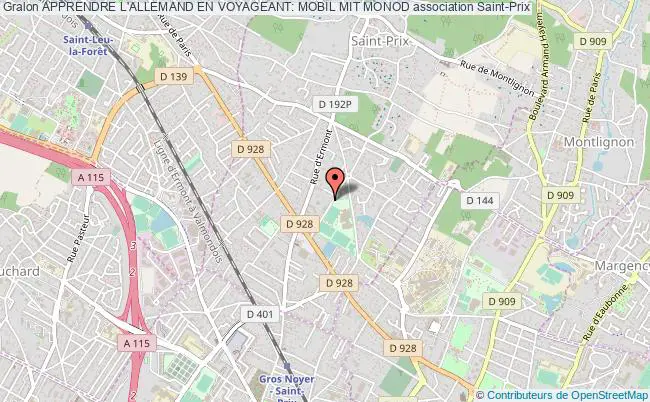 plan association Apprendre L'allemand En Voyageant: Mobil Mit Monod Saint-Prix