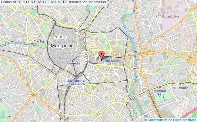 plan association AprÈs Les Bras De Ma MÈre Montpellier