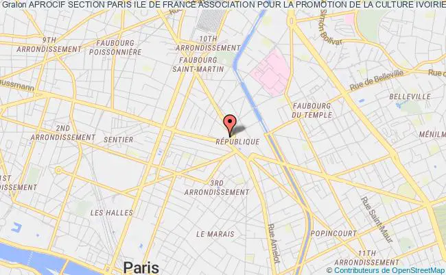 plan association Aprocif Section Paris Ile De France Association Pour La Promotion De La Culture Ivoirienne En France Paris