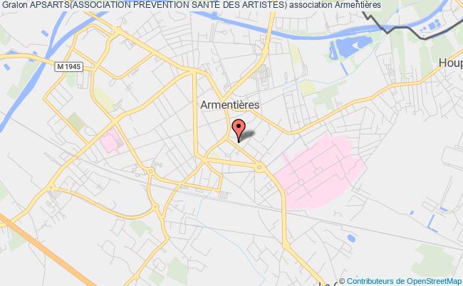 plan association Apsarts(association PrÉvention SantÉ Des Artistes) Armentières
