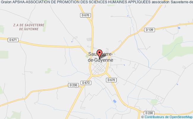plan association Apsha-association De Promotion Des Sciences Humaines AppliquÉes Sauveterre-de-Guyenne