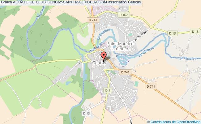 plan association Aquatique Club Gencay-saint Maurice Acgsm GENCAY