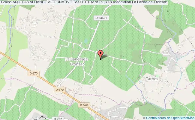 plan association Aquitus Alliance Alternative Taxi Et Transports Lande-de-Fronsac