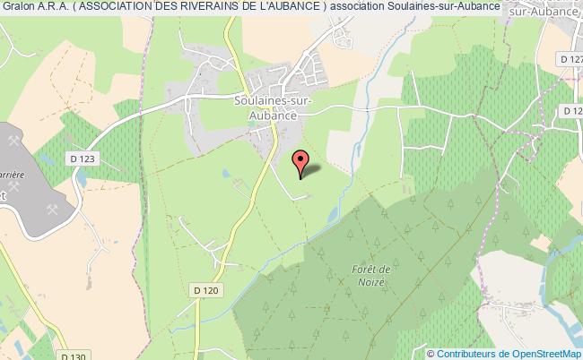 plan association A.r.a. ( Association Des Riverains De L'aubance ) Soulaines-sur-Aubance