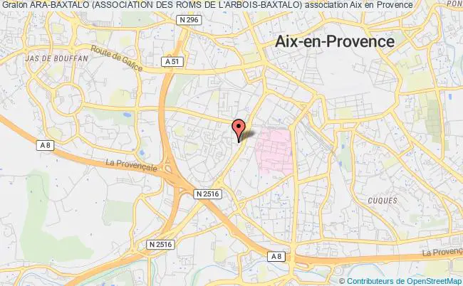 plan association Ara-baxtalo (association Des Roms De L'arbois-baxtalo) Aix-en-Provence