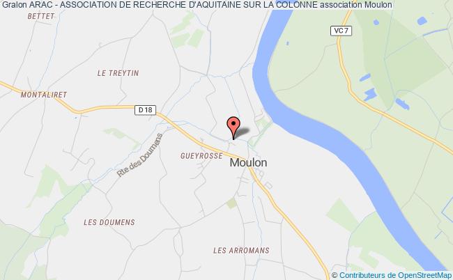 plan association Arac - Association De Recherche D'aquitaine Sur La Colonne Moulon