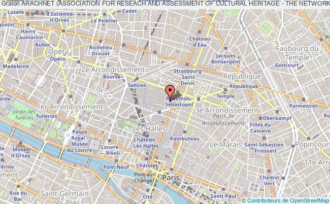 plan association Arachnet (association For Reseach And Assessment Of Cultural Heritage - The Network) Paris 2e
