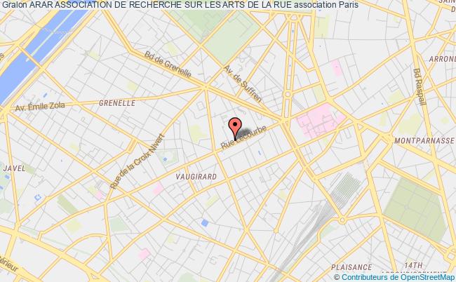 plan association Arar Association De Recherche Sur Les Arts De La Rue Paris
