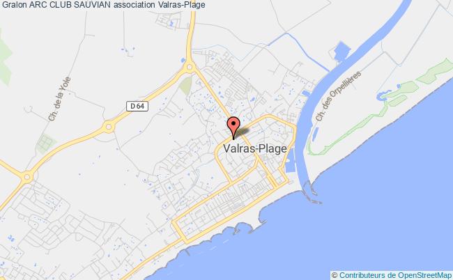 plan association Arc Club Sauvian Valras-Plage