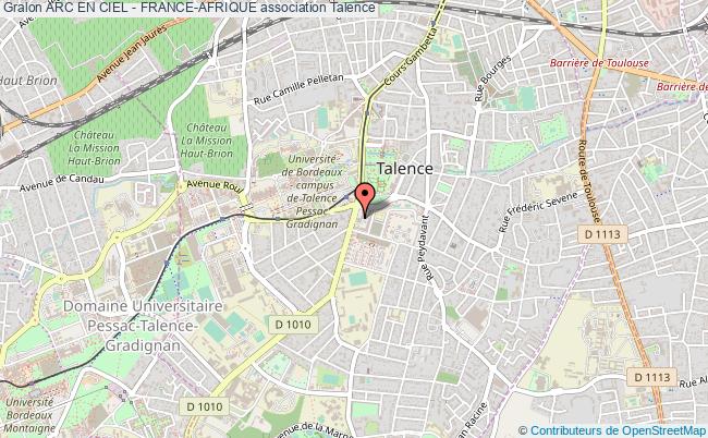plan association Arc En Ciel - France-afrique Talence