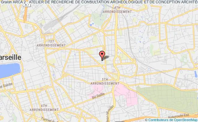 plan association Arca 2 : Atelier De Recherche De Consultation Archeologique Et De Conception Architecturale Marseille