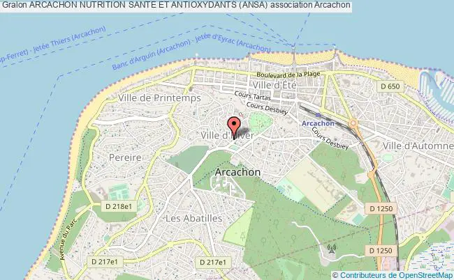 plan association Arcachon Nutrition Sante Et Antioxydants (ansa) Arcachon