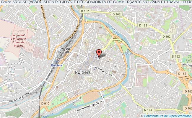 plan association Arccati (association Regionale Des Conjoints De CommerÇants Artisans Et Travailleurs Independants Du Poitou Charentes) Poitiers