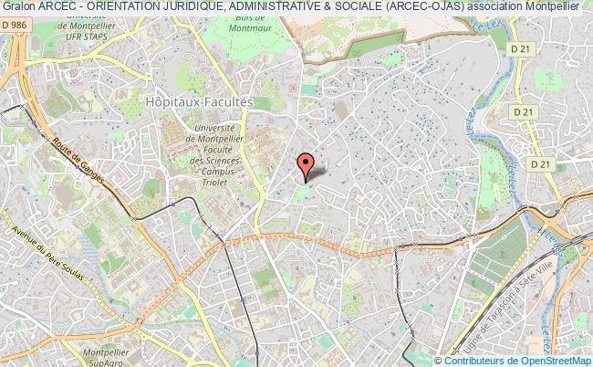 plan association Arcec - Orientation Juridique, Administrative & Sociale (arcec-ojas) Montpellier