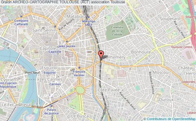 plan association Archeo-cartographie Toulouse (act) Toulouse