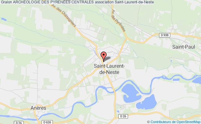 plan association ArchÉologie Des PyrÉnÉes Centrales Saint-Laurent-de-Neste
