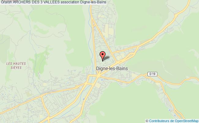 plan association Archers Des 3 Vallees Digne-les-Bains