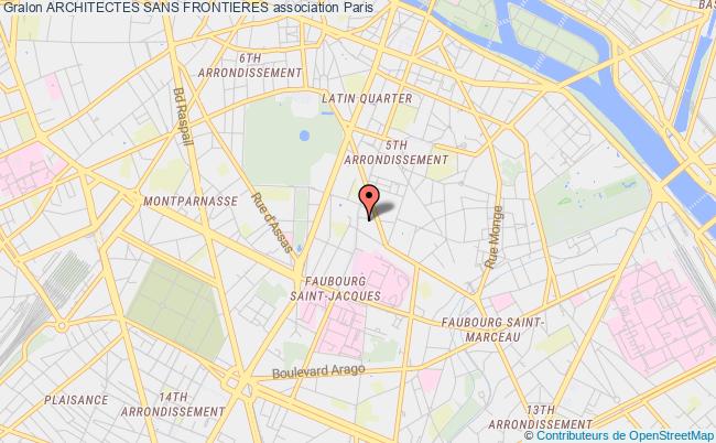 plan association Architectes Sans Frontieres Paris