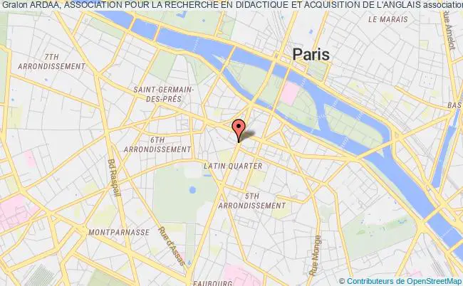 plan association Ardaa, Association Pour La Recherche En Didactique Et Acquisition De L'anglais Paris
