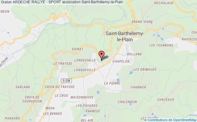 plan association Ardeche Rallye - Sport Saint Barthélémy le Plain