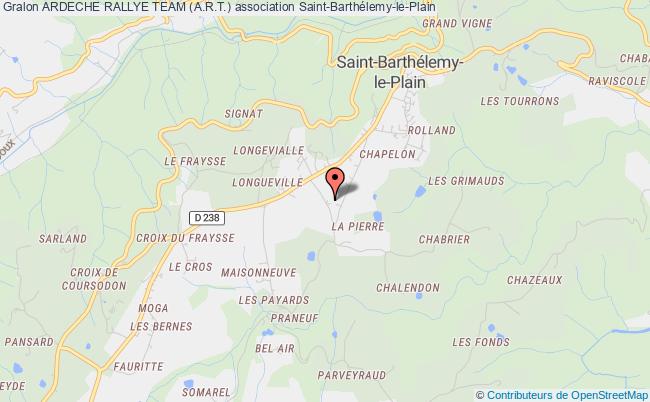 plan association Ardeche Rallye Team (a.r.t.) Saint-Barthélemy-le-Plain