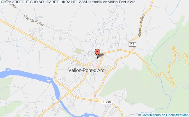 plan association Ardeche Sud Solidarite Ukraine - Assu Vallon-Pont-d'Arc