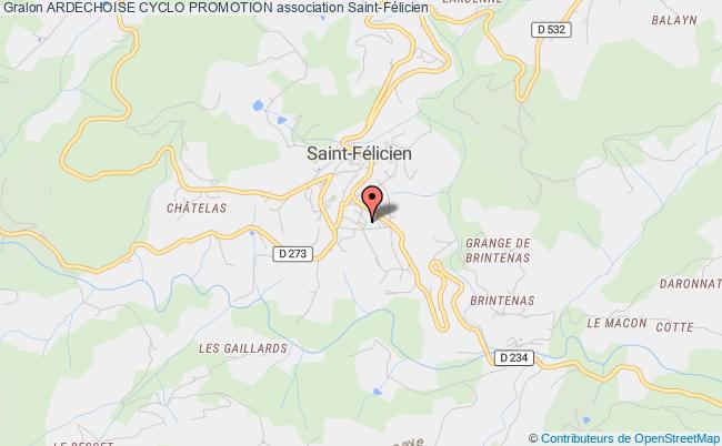 plan association Ardechoise Cyclo Promotion Saint-Félicien