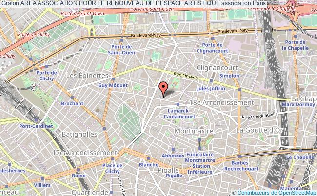 plan association Area Association Pour Le Renouveau De L'espace Artistique Paris