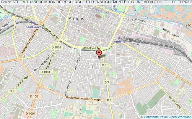 plan association A.r.e.a.t. (association De Recherche Et D'enseignement Pour Une Addictologie De Terrain) Amiens