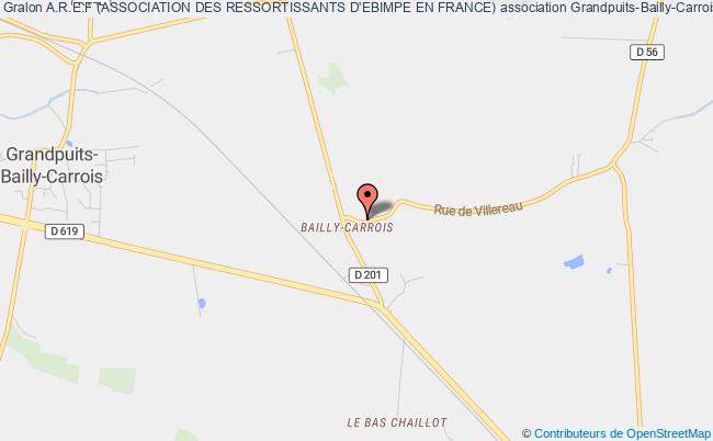 plan association A.r.e.f (association Des Ressortissants D'ebimpe En France) Grandpuits-Bailly-Carrois