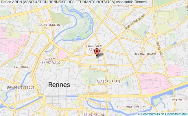 plan association Aren (association Rennaise Des Etudiants Notaires) Rennes