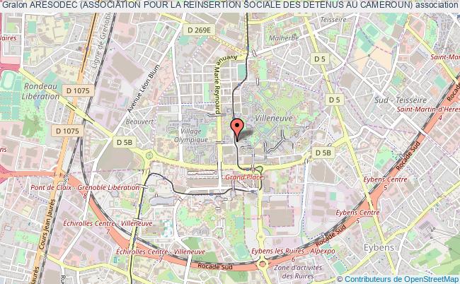 plan association Aresodec (association Pour La Reinsertion Sociale Des Detenus Au Cameroun) Grenoble