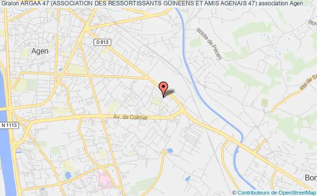 plan association Argaa 47 (association Des Ressortissants GuinÉens Et Amis Agenais 47) Agen