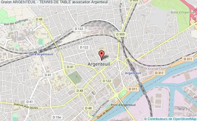 plan association Argenteuil - Tennis De Table Argenteuil