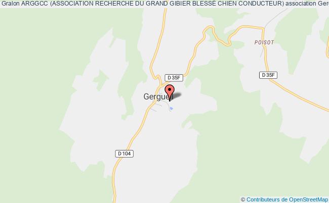 plan association Arggcc (association Recherche Du Grand Gibier BlessÉ Chien Conducteur) Gergueil