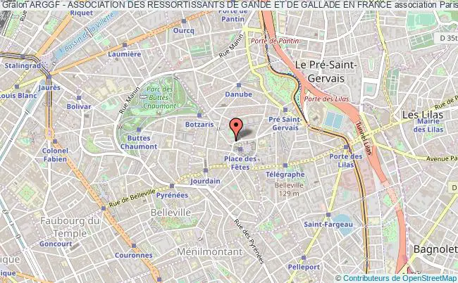 plan association Arggf - Association Des Ressortissants De Gande Et De Gallade En France Paris