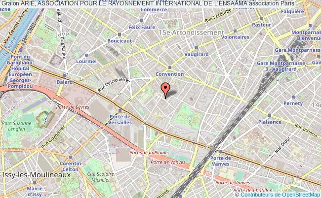plan association Arie, Association Pour Le Rayonnement International De L'ensaama Paris 15e