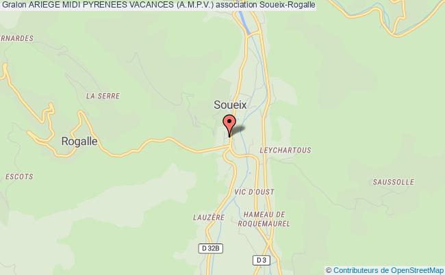 plan association Ariege Midi Pyrenees Vacances (a.m.p.v.) Soueix-Rogalle