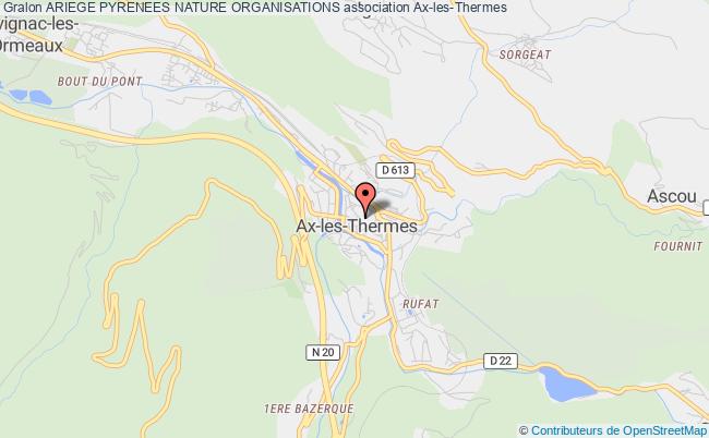 plan association Ariege Pyrenees Nature Organisations Ax-les-Thermes