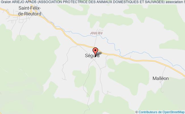 plan association Ariejo Apads (association Protectrice Des Animaux Domestiques Et Sauvages) Ségura