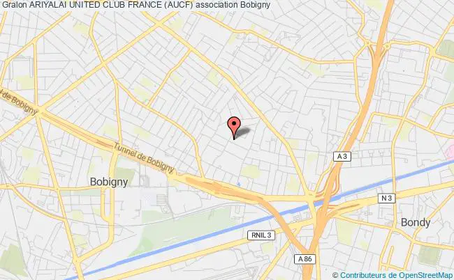 plan association Ariyalai United Club France (aucf) Bobigny